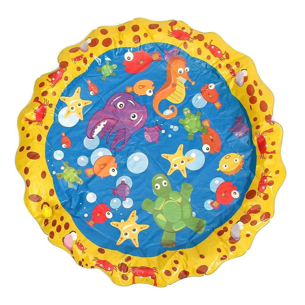 100cm Summer Children's Outdoor Play Water Games Beach Mat Lawn Inflatable Sprinkler Cushion