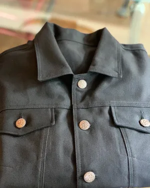 10oz black denim jacket