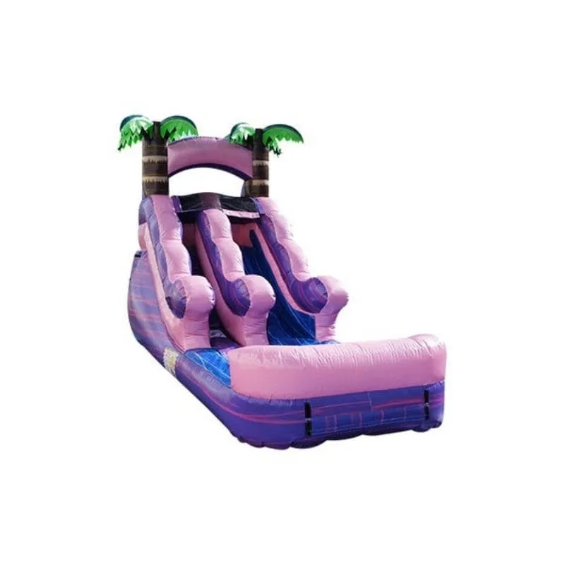 12 ft Pink Sparkle Inflatable Water Slide