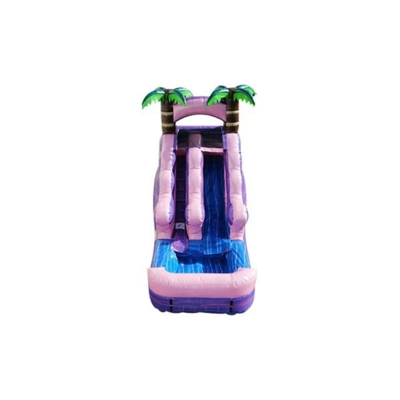 12 ft Pink Sparkle Inflatable Water Slide