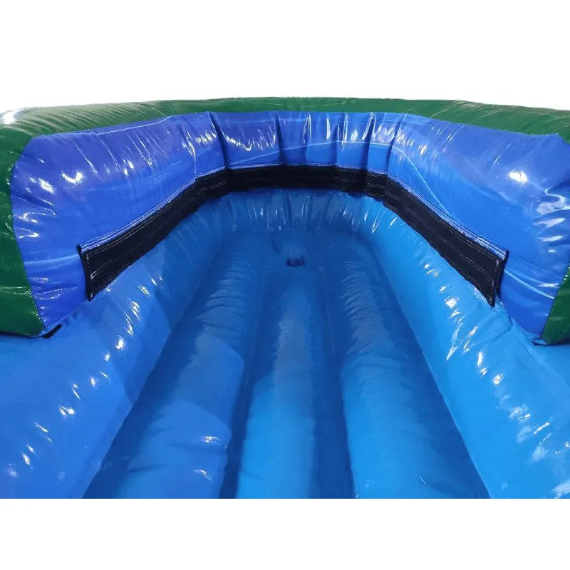 12' Tropical Inflatable Slide Wet/Dry in Green and Blue