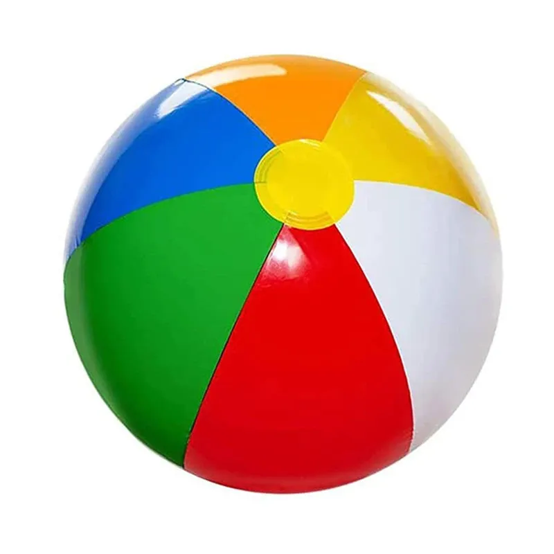 12"/16" Inflatable Large Beach Balls for Kids Adults Durable Pool Toys for Summer Water Games Rainbow Beachball Party Favors