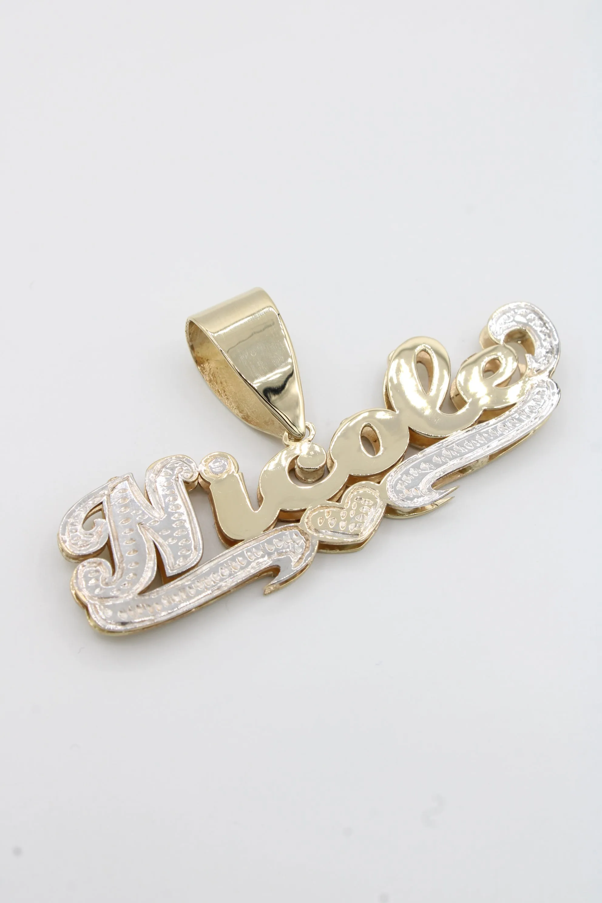 14k Custom Name Pendant   Hollow Cuban Choker for Women (16" Inches) 😍 JTJ™