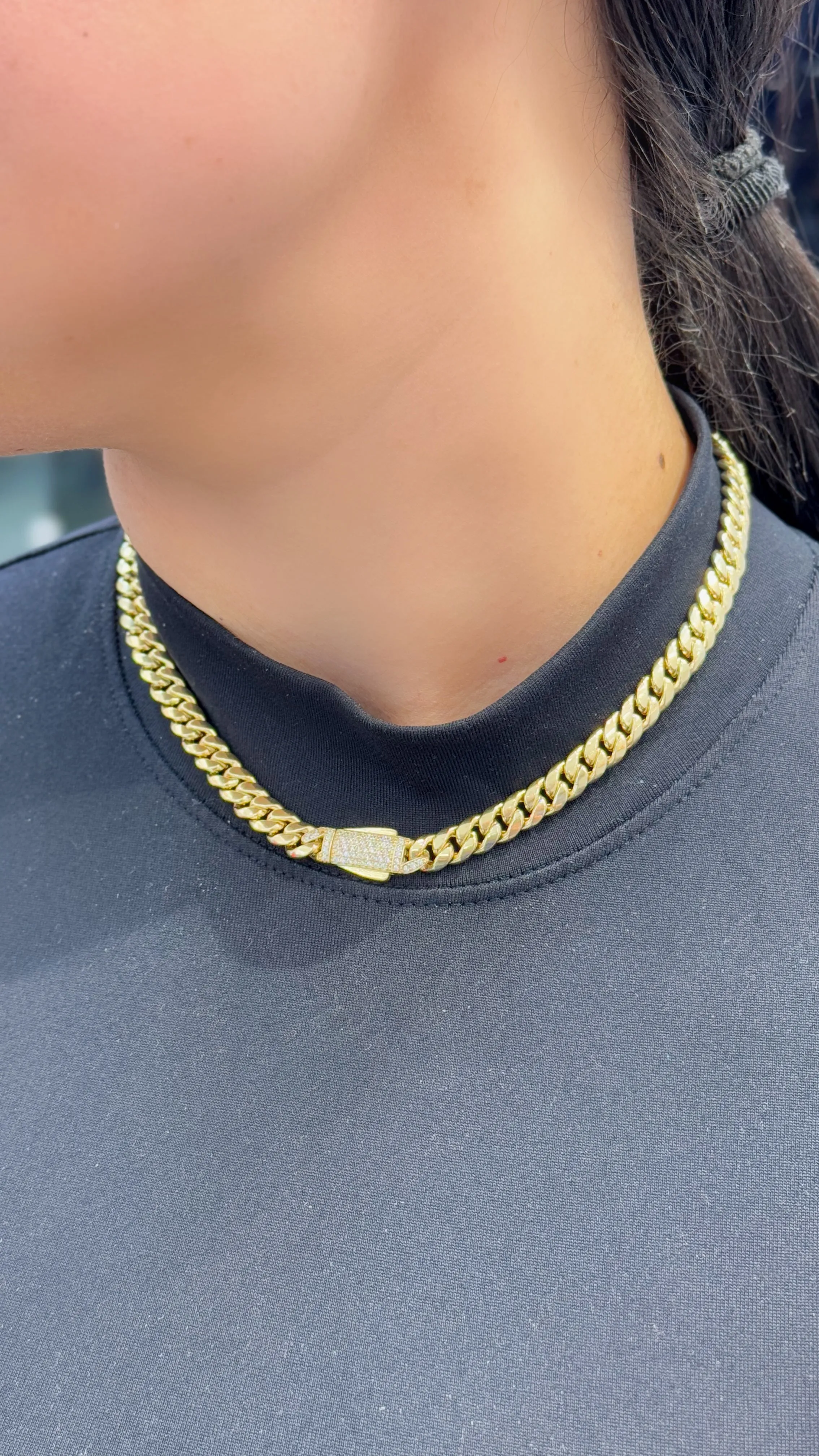 14k Custom Name Pendant   Hollow Cuban Choker for Women (16" Inches) 😍 JTJ™