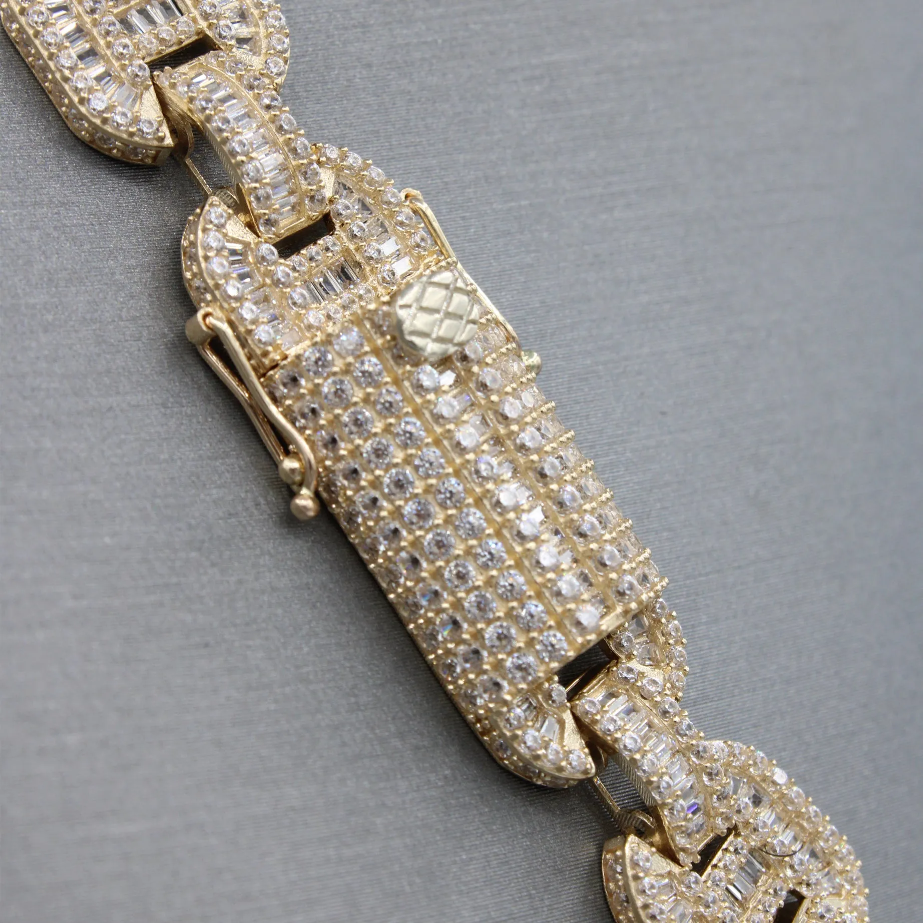 14k GC Puff Choker Full CZ (18” Inches) JTJ™