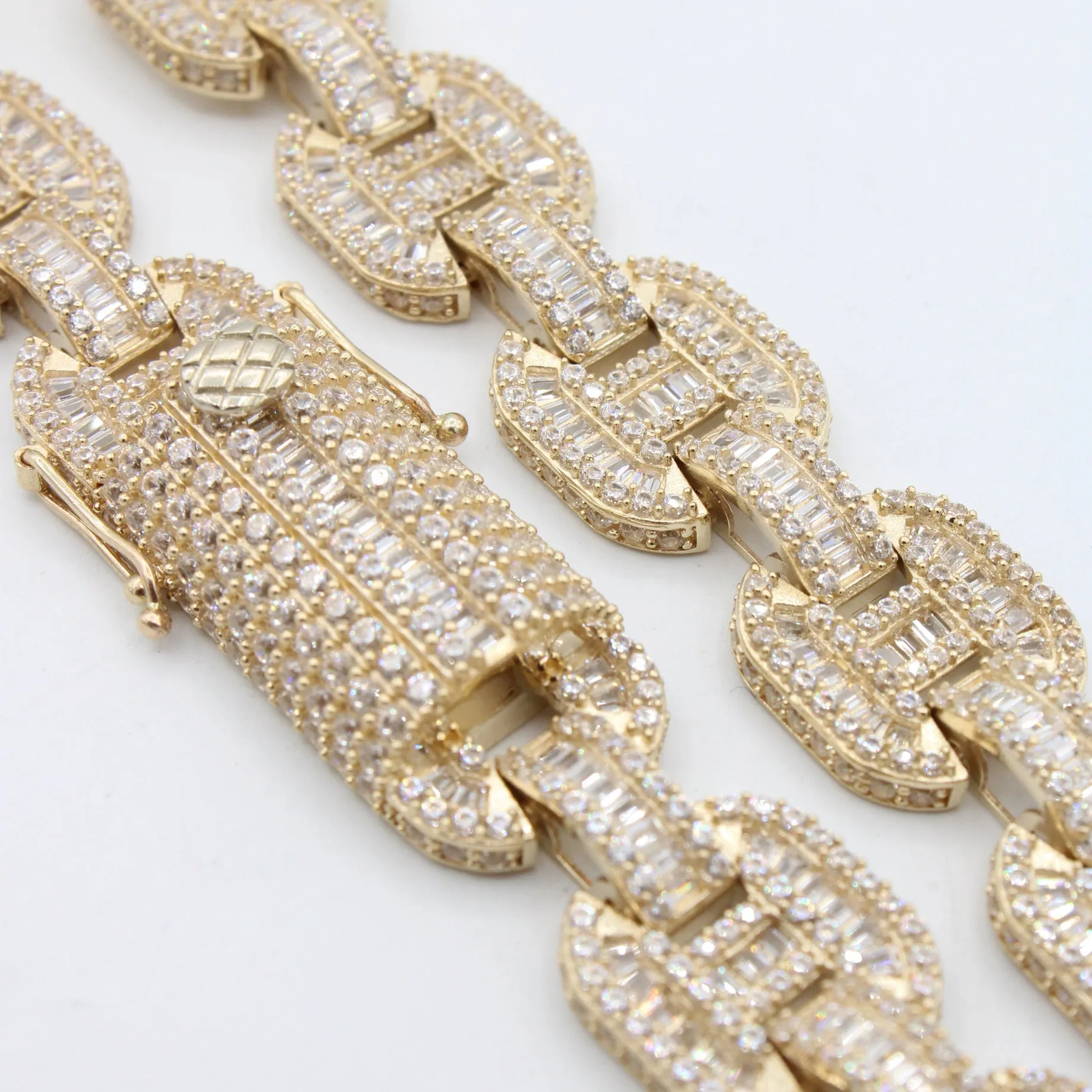 14k GC Puff Choker Full CZ (18” Inches) JTJ™