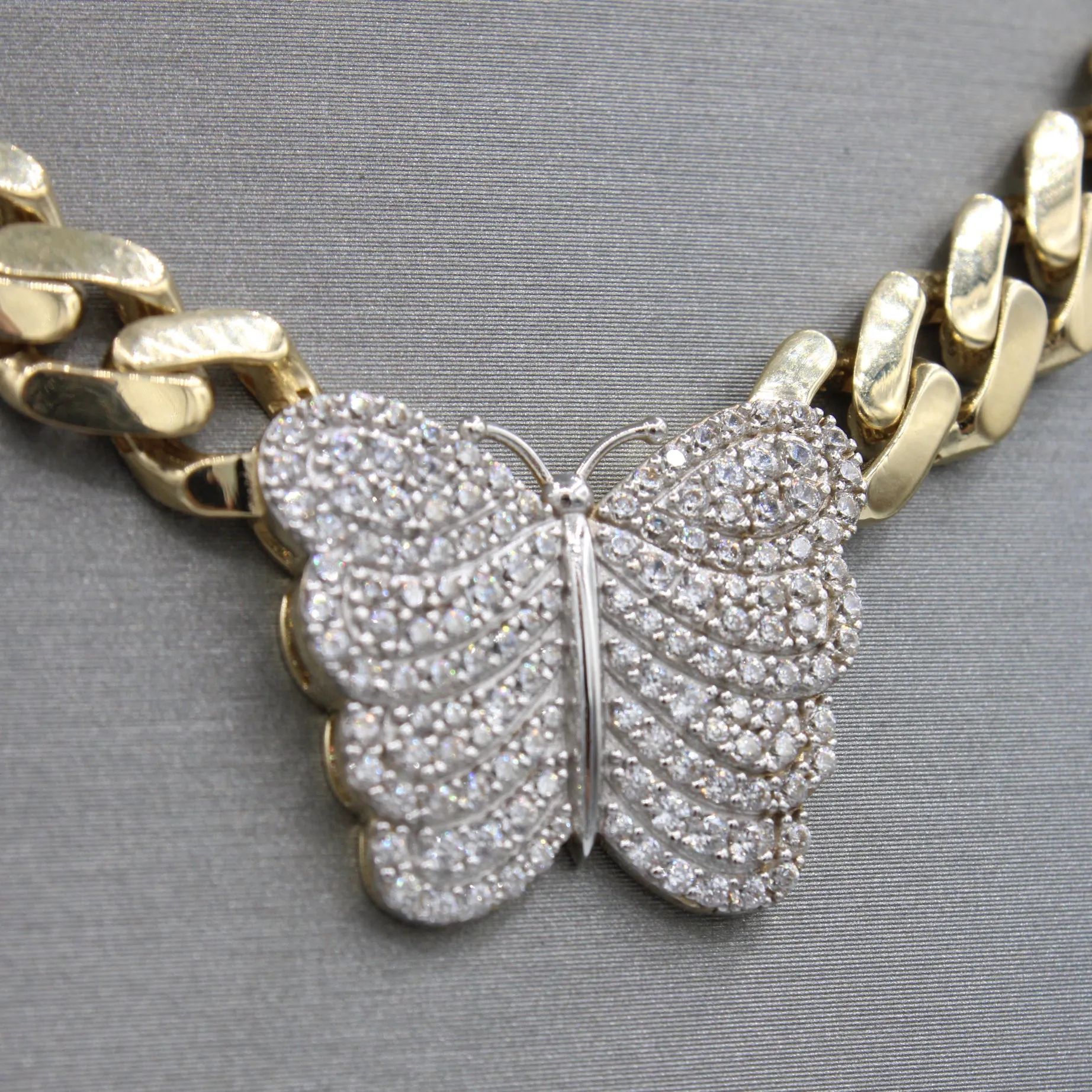 14k Hollow Cuban Butterfly MONACI Choker (7.5MM / 18” Inches) JTJ™