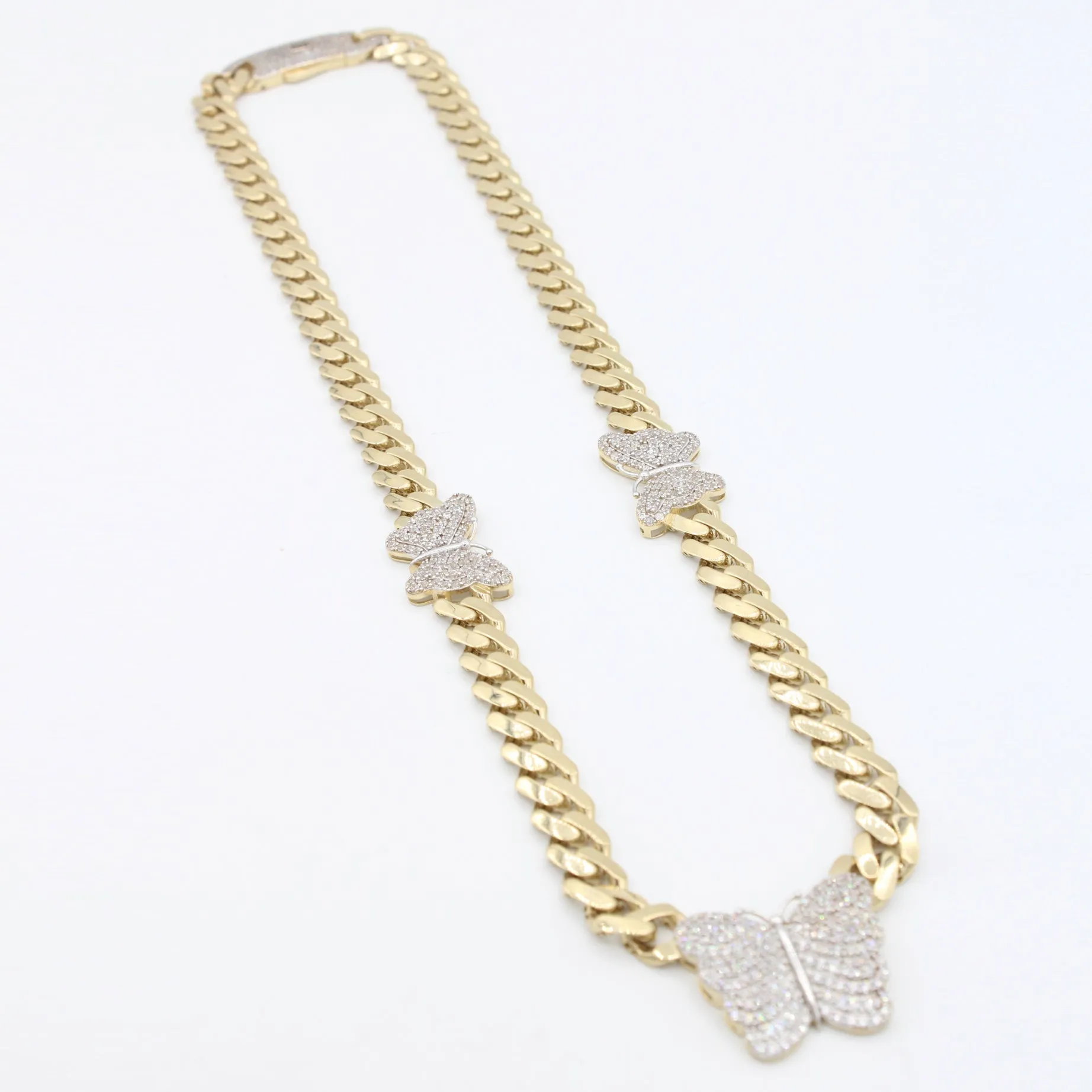 14k Hollow Cuban Butterfly MONACI Choker (7.5MM / 18” Inches) JTJ™