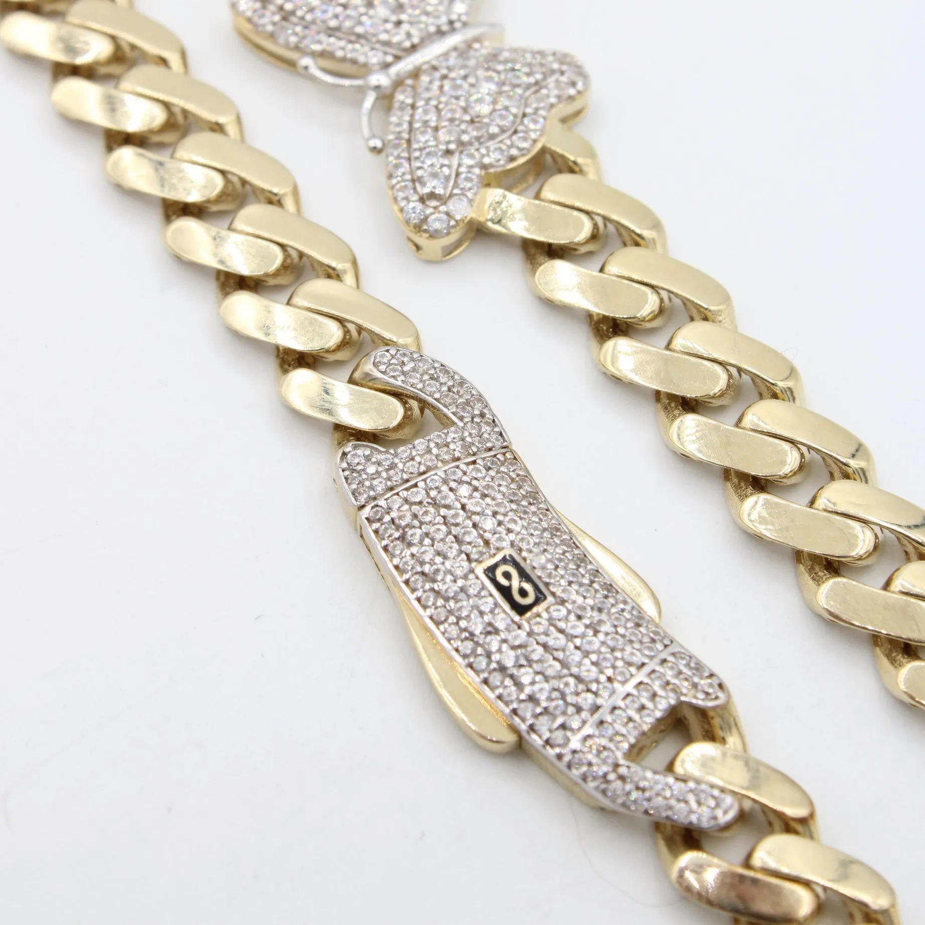 14k Hollow Cuban Butterfly MONACI Choker (7.5MM / 18” Inches) JTJ™
