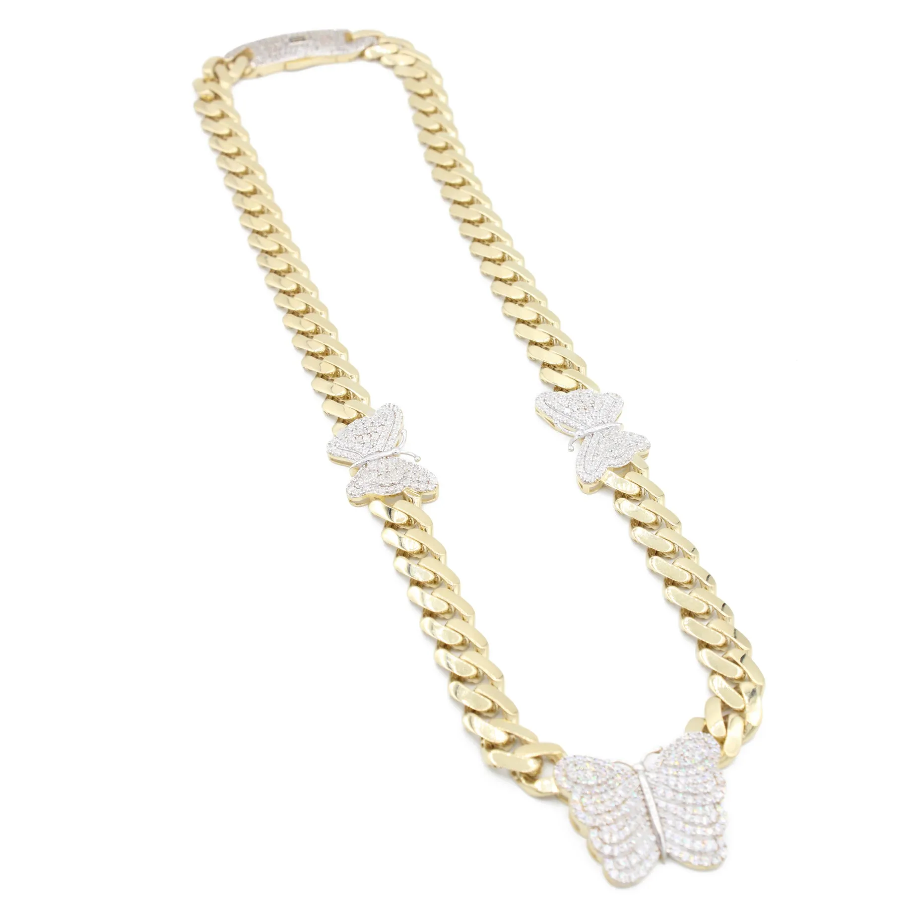 14k Hollow Cuban Butterfly MONACI Choker (9MM / 18” Inches) JTJ™