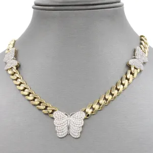 14k Hollow Cuban Butterfly MONACI Choker (9MM / 18” Inches) JTJ™
