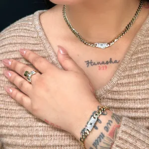 14k Hollow Cuban MONACI Choker & Bracelet Set (6MM)   Ring  JTJ™