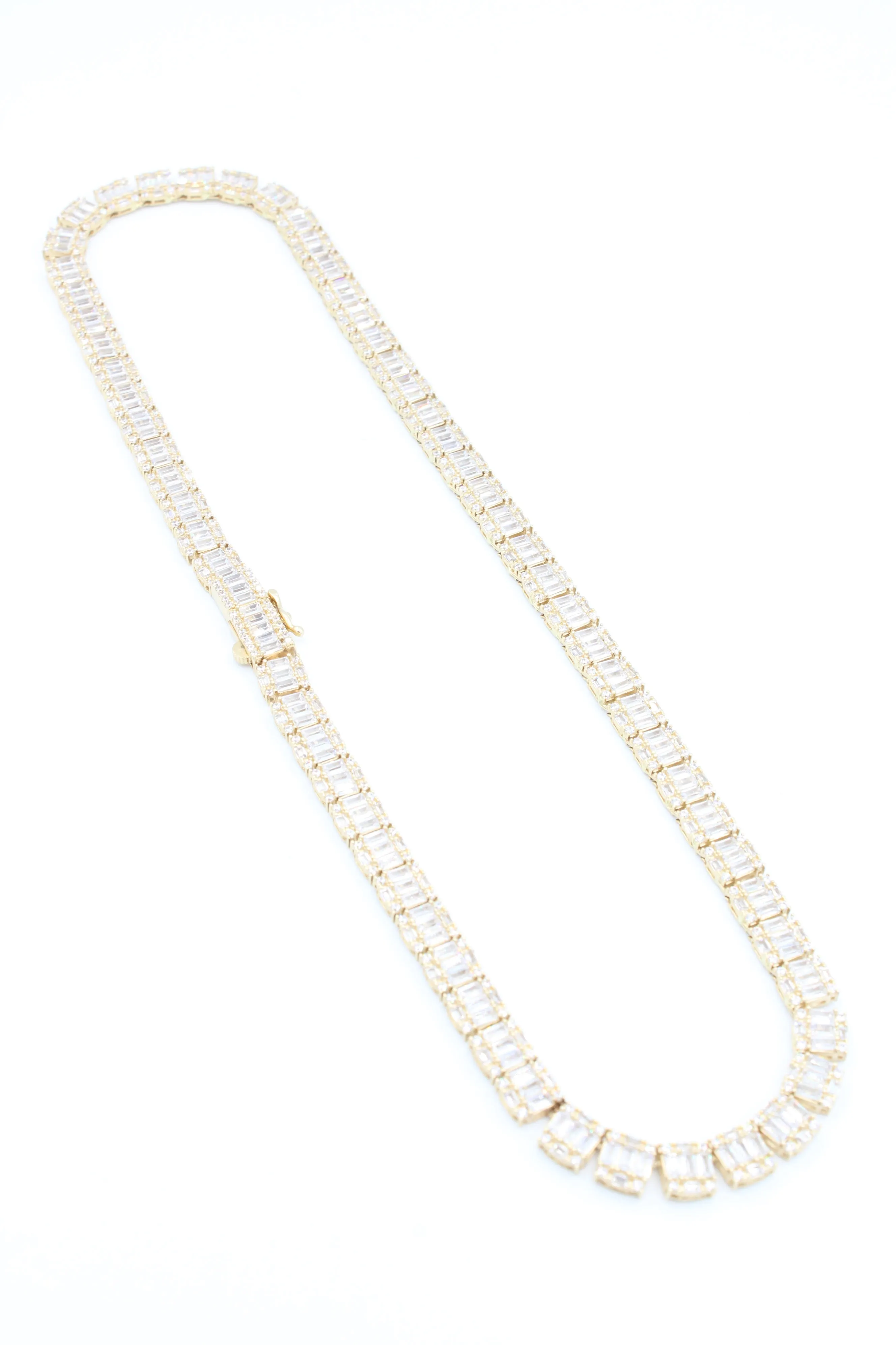 14K Tennis Chocker W/ Baguette CZ (17.5" Inches) JTJ™
