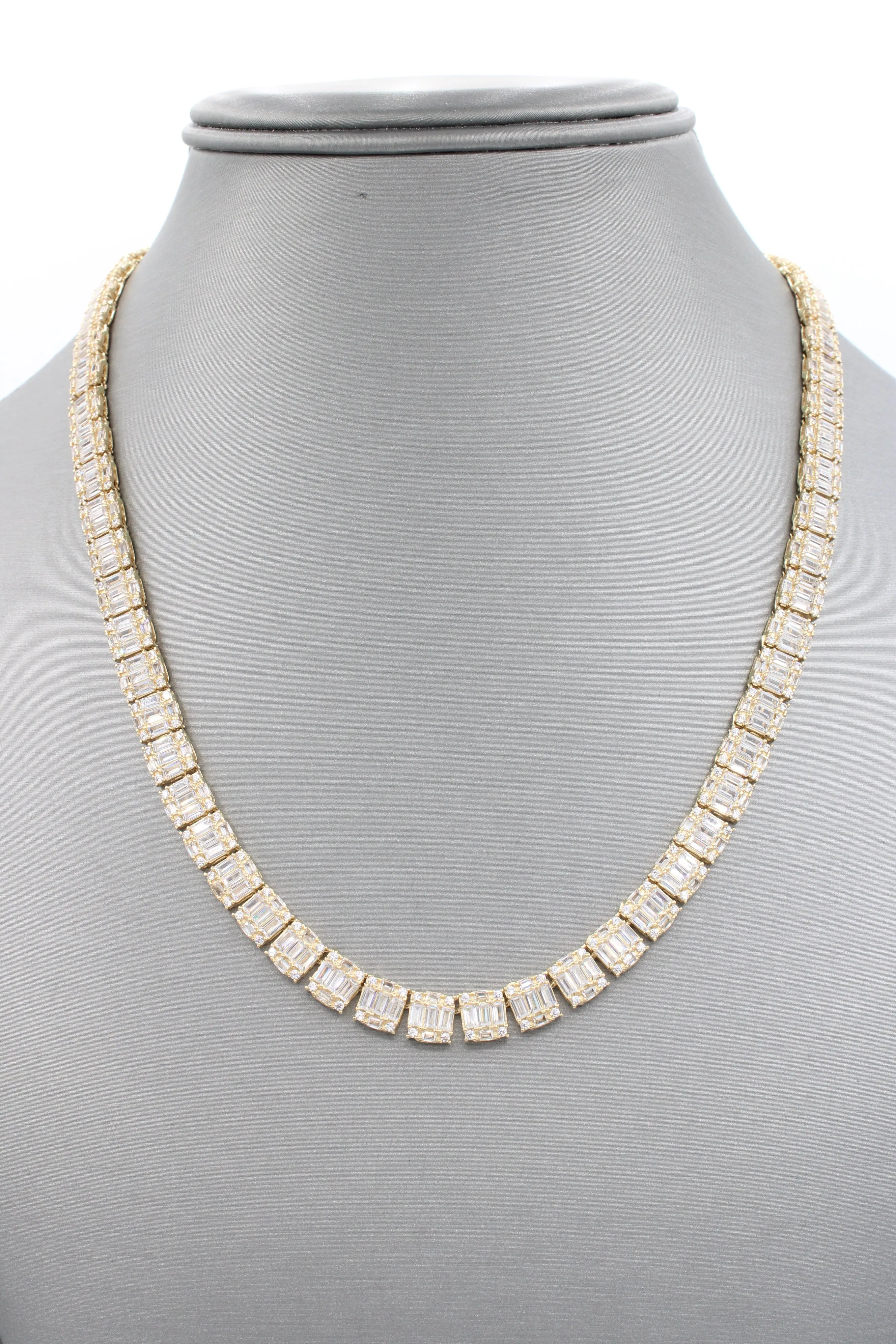 14K Tennis Chocker W/ Baguette CZ (17.5" Inches) JTJ™