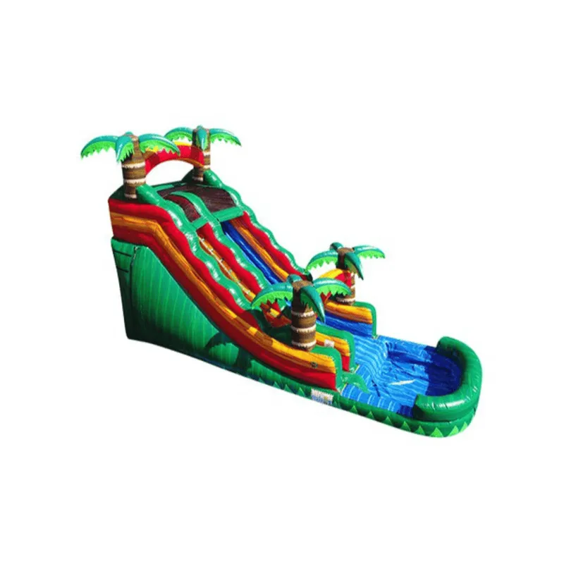 15 FT Green Breeze Inflatable Water Slide in Green