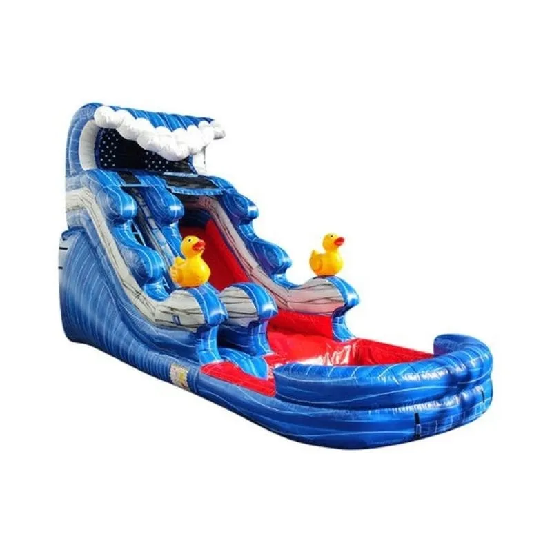 16 FTDuck Inflatable Water Slide in Blue