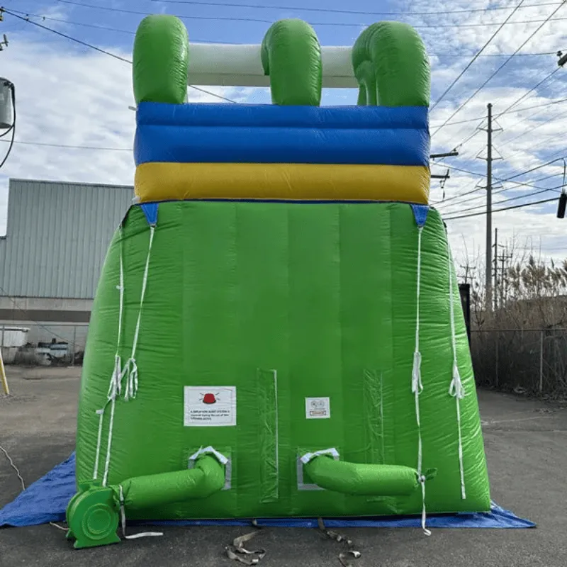 16'H Dura-Lite Green Water Slide w Detachable Pool