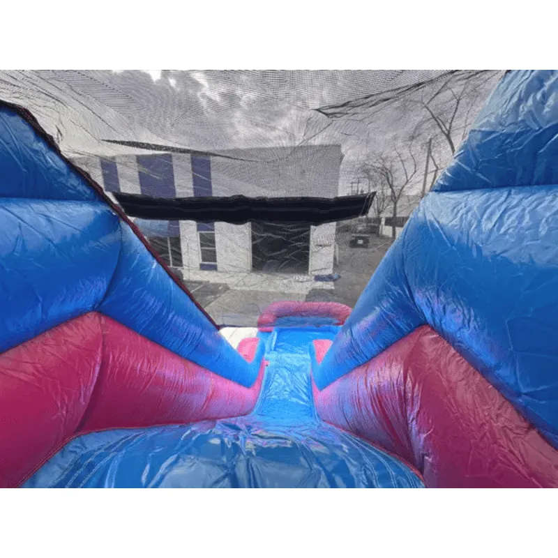 16'H Dura-Lite Pink Water Slide w Detachable Pool