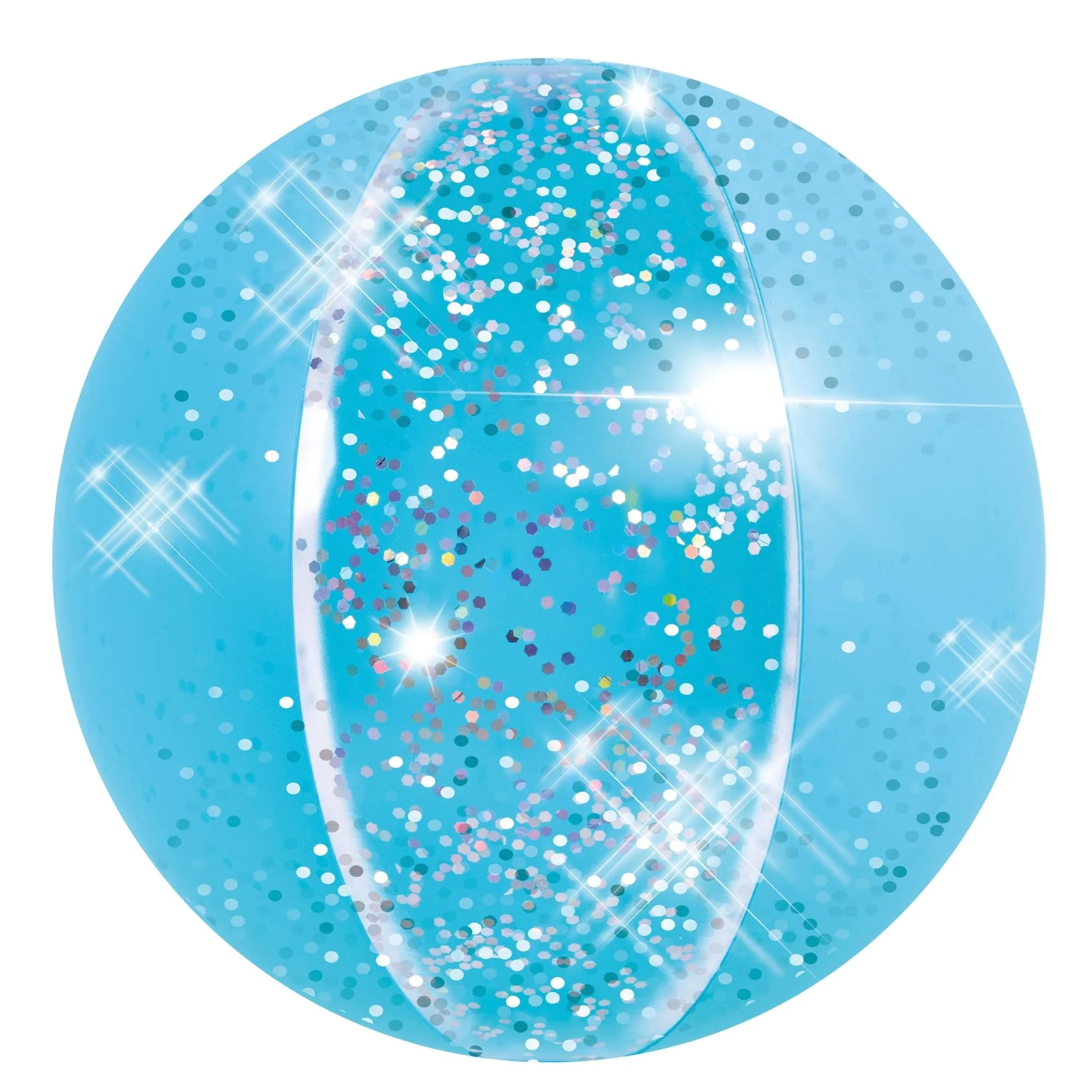16" Blue Glitter Inflatable Beach Ball