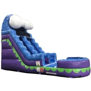 18'H Purple Slide Wet n Dry Wave Theme