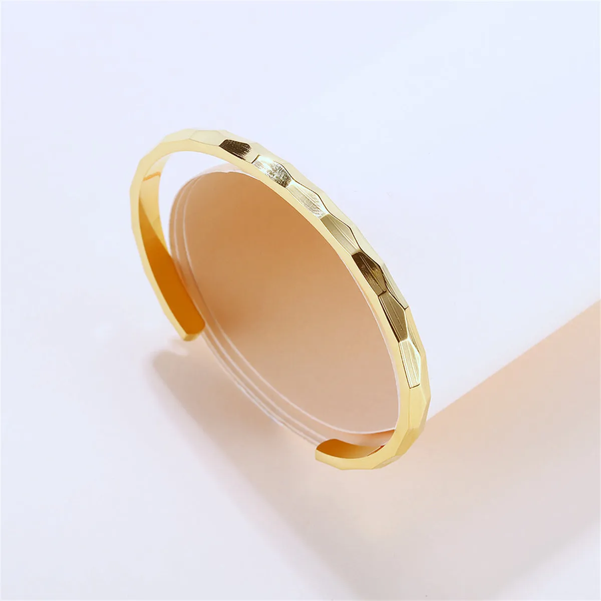 18K Gold-Plated Diamond-Cut Cuff