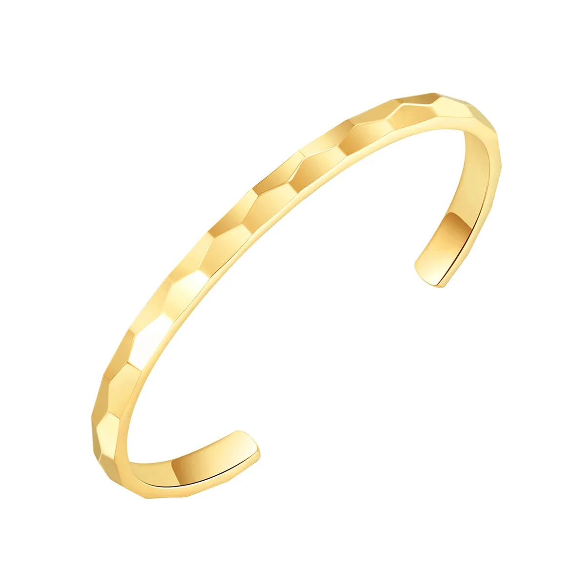 18K Gold-Plated Diamond-Cut Cuff