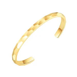 18K Gold-Plated Diamond-Cut Cuff