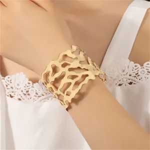 18K Gold-Plated Openwork Cuff
