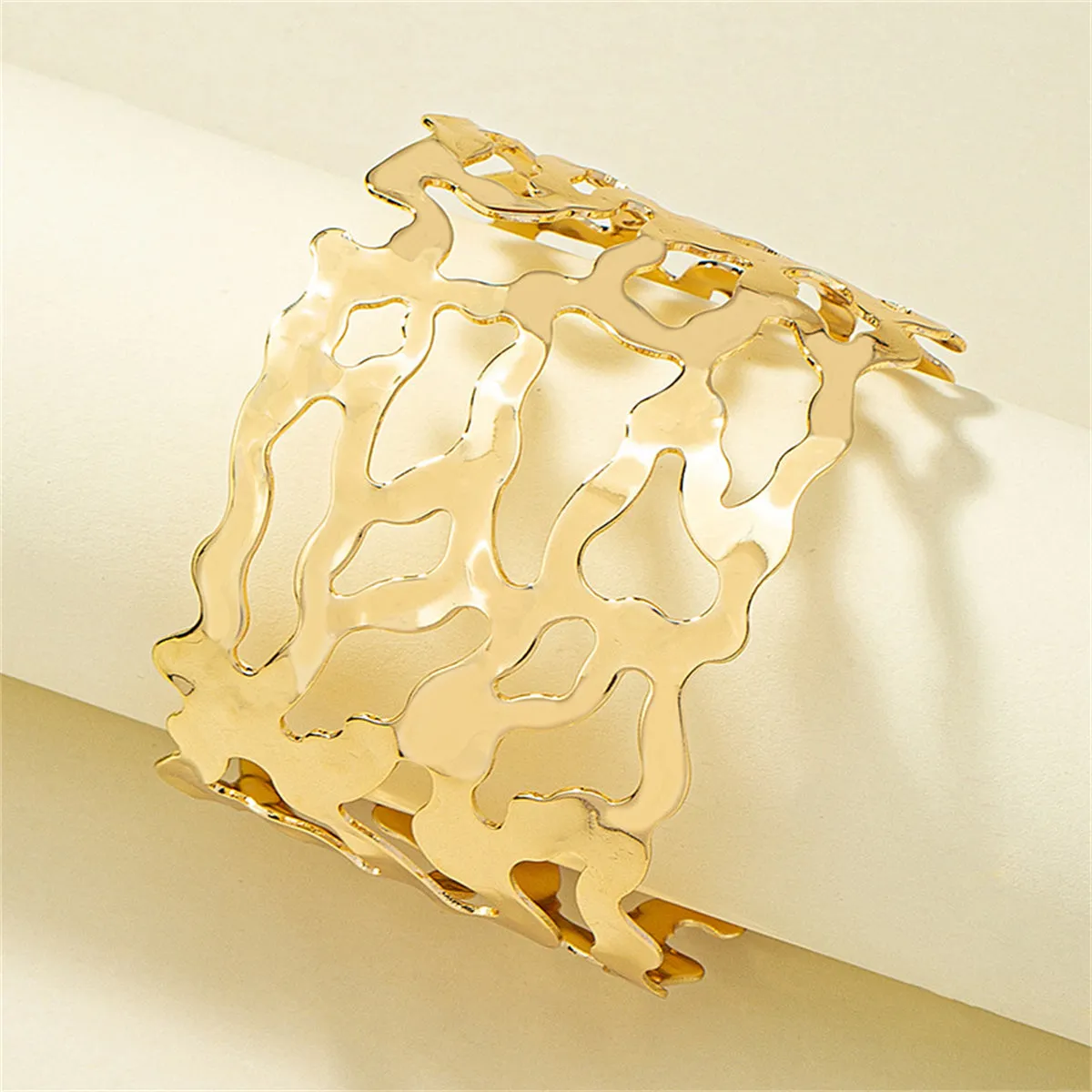 18K Gold-Plated Openwork Cuff