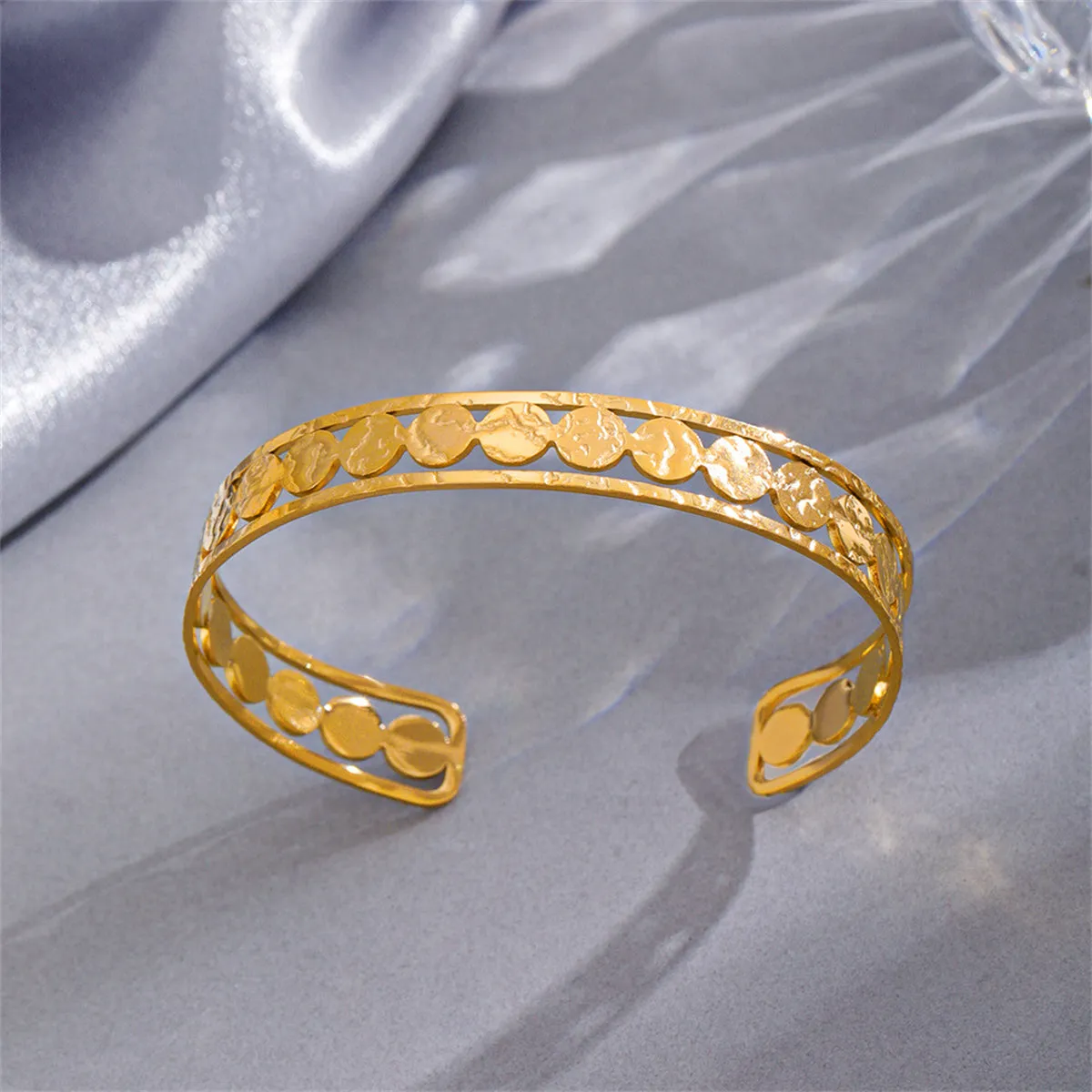 18K Gold-Plated Sequin Cuff
