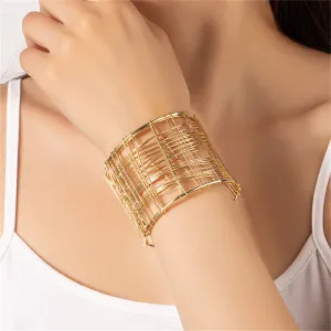 18K Gold-Plated Web Cuff