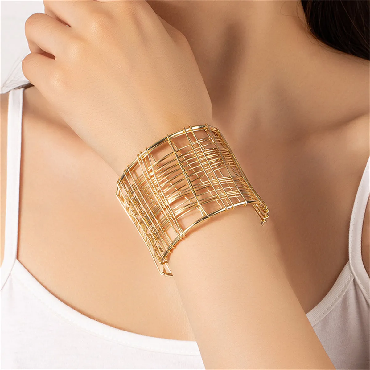 18K Gold-Plated Web Cuff