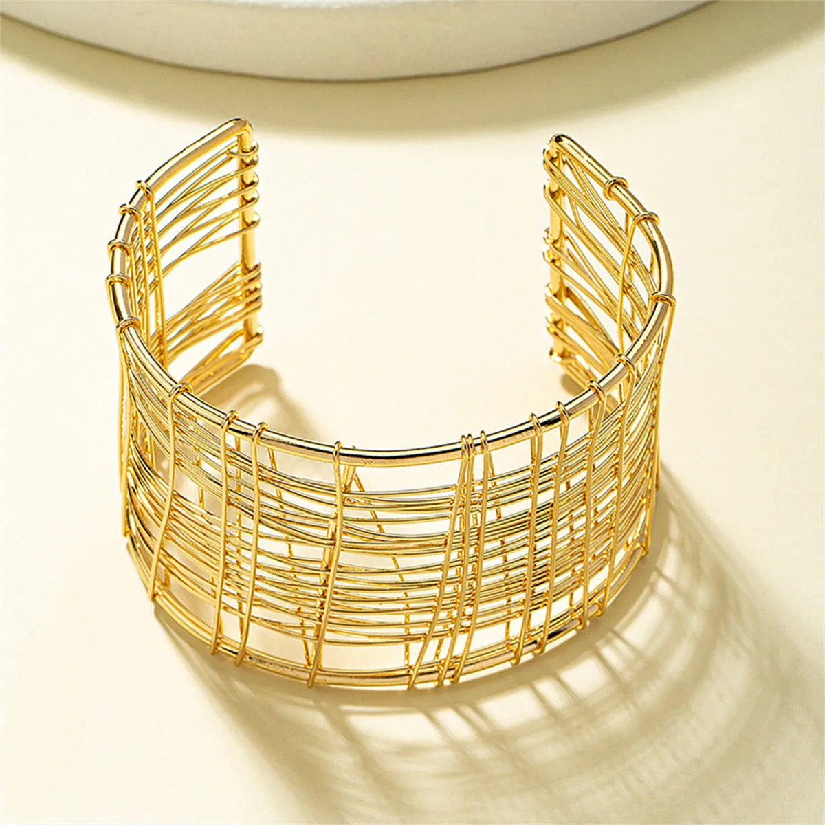 18K Gold-Plated Web Cuff