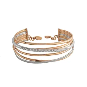 18k Rose Gold Diamond Cuff Bracelet