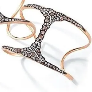18k Rose Gold Diamond Cuff