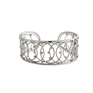 18k White Gold Diamond Cuff Bracelet