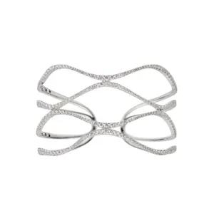 18k White Gold Diamond Cuff Bracelets