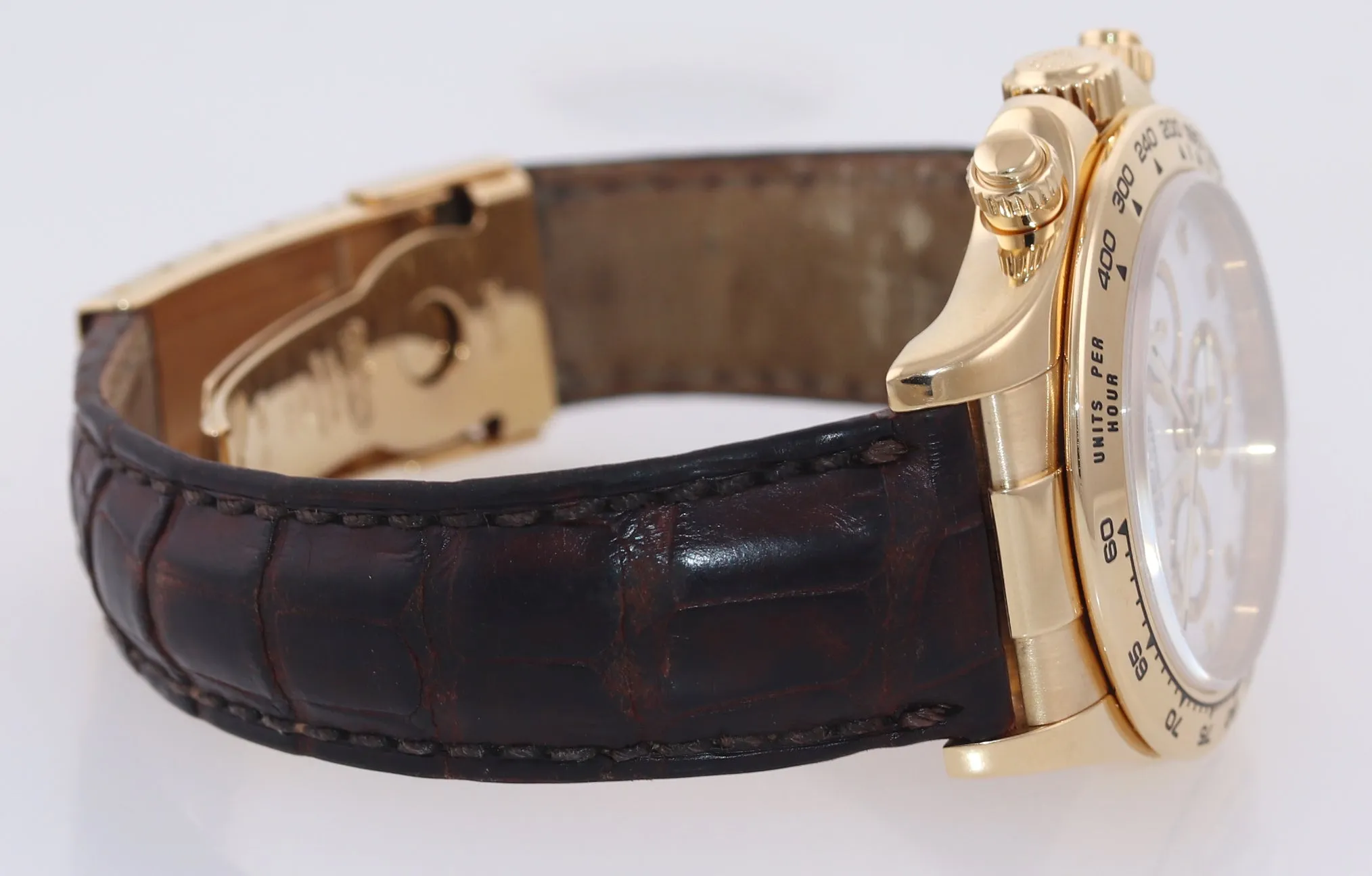2010 PAPERS Rolex Daytona White Dial 116518 18k Yellow Gold Leather Watch Box