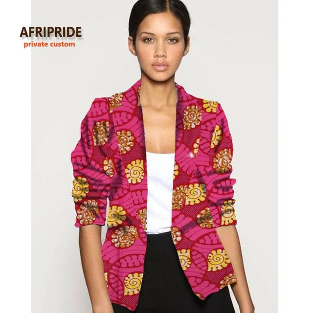 2018 afrcian clothes for women fashion jacket new pattern fabrics coat african femme clothing cotton plus size A722404