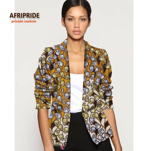 2018 afrcian clothes for women fashion jacket new pattern fabrics coat african femme clothing cotton plus size A722404