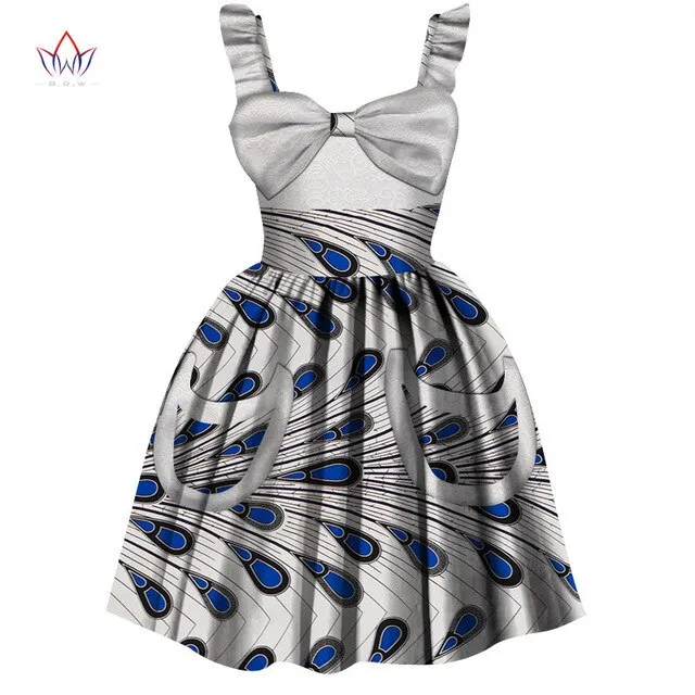 2019 African Women Clothing kids dashiki Traditional cotton Dresses Matching Africa Print dresses Children Summer BRW WYT306
