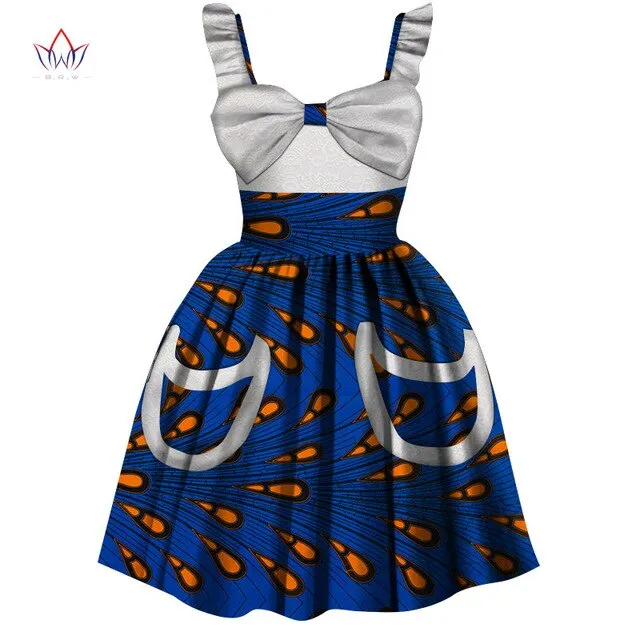 2019 African Women Clothing kids dashiki Traditional cotton Dresses Matching Africa Print dresses Children Summer BRW WYT306