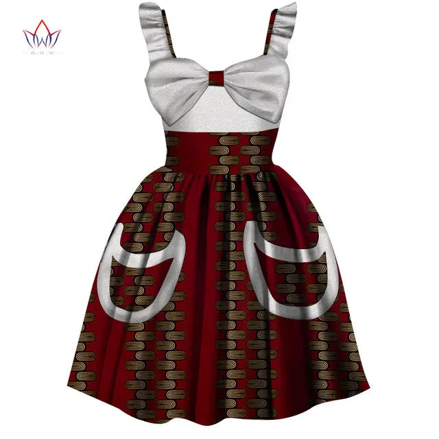 2019 African Women Clothing kids dashiki Traditional cotton Dresses Matching Africa Print dresses Children Summer BRW WYT306