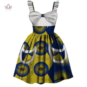 2019 African Women Clothing kids dashiki Traditional cotton Dresses Matching Africa Print dresses Children Summer BRW WYT306