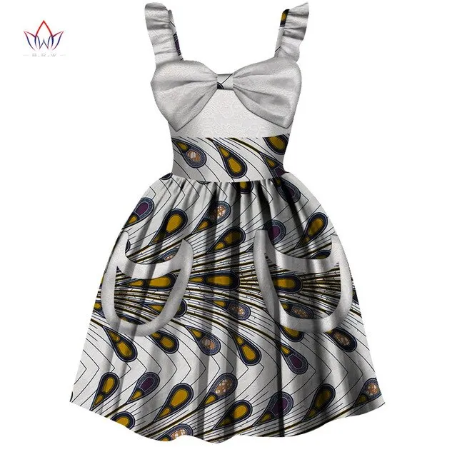 2019 African Women Clothing kids dashiki Traditional cotton Dresses Matching Africa Print dresses Children Summer BRW WYT306