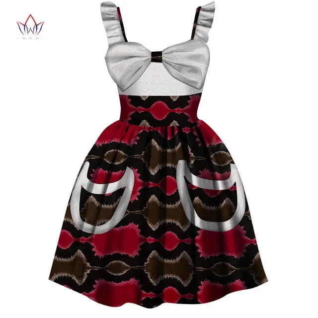2019 African Women Clothing kids dashiki Traditional cotton Dresses Matching Africa Print dresses Children Summer BRW WYT306