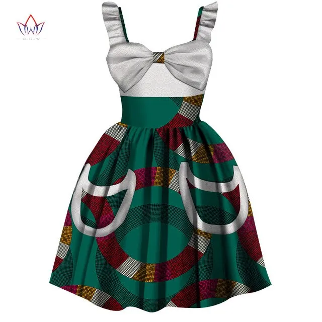 2019 African Women Clothing kids dashiki Traditional cotton Dresses Matching Africa Print dresses Children Summer BRW WYT306