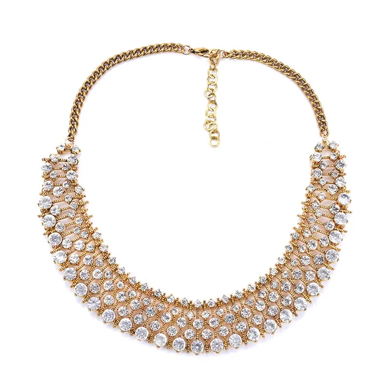 2023 New Indian Vintage Statement Large Collar Choker Necklace Women Fashion Britain Kate Princess Big Bib Necklace Jewelry