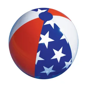 22-inch Inflatable Patriotic American Stars and Stripes Beach Ball