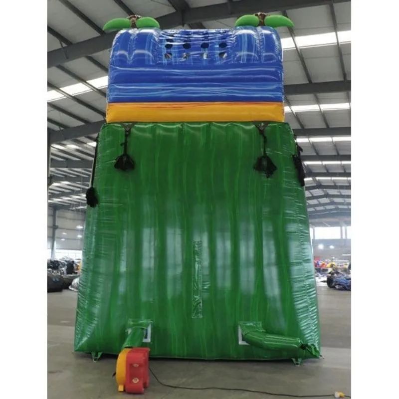 22'H Green Slide With Pool in Blue and Green